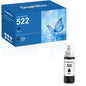 522 Ink  Bottles Compatible for Epson 522 Black Ink Refil Bottles for EcoTank Printers ET2800 ET2400 ET2720 ET2803 ET2840 ET4700 ET4800 ET4810 printer, 1 Black