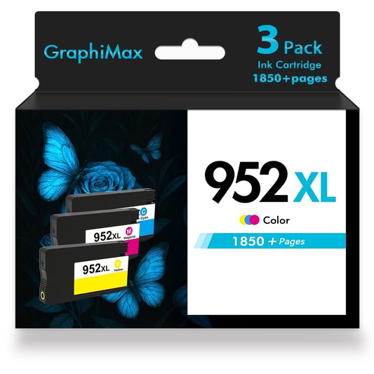 952XL Ink Cartridges Compatible for 952 952XL Color Ink for OfficeJet Pro 8710 7740 8720 8210 8715 8702 7720 8730 8740 8216 8725 8700(3 Pack, Cyan, Magenta, Yellow)