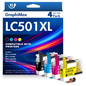 LC501 XL LC501 Ink Cartridges Compatible for Brother LC501 Ink LC501XL Work Smart MFC-J1260DW MFC-J1360DW MFC-J1410D0 MFC-J1260W