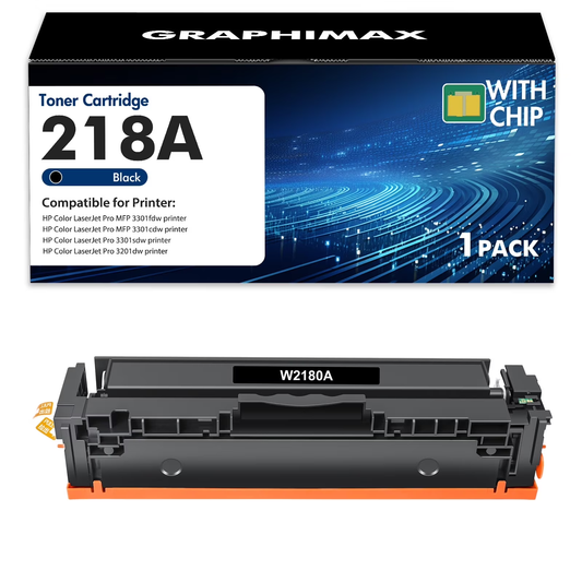 218A Toner Cartridges Black With Chip Compatible for HP 218A W2180A 3301fdw Toner Color Laserjet Pro MFP 3301fdw Pro 3201dw MFP 3301cdw MFP 3301sdw Printer Ink 1 Pack