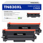 TN830 XL High Yield Toner Cartridge Black Compatible for Brother TN830XL TN830 TN 830XL HL-L2460DW HL-L2405W DCP-L2640DW MFC-L2820DW HL-L2400D L2405W L2480DW MFC-L2820DWXL Printer Ink 2-Pack