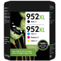 952XL Ink Cartridges Compatible for HP 952XL Ink Cartridges Combo Officejet 8710 8720 7740 8745 8715 8210 8730 8740 8703 7720 Printer 952 Ink Pack of 4
