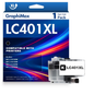 LC401 LC401XL MFC-J1010DW Ink Cartridges for Brother Printer LC 401 LC 401XL High Yields MFC-J1010DW MFC-J1170DW MFC-J1012DW MFC-J1800DW MFC J1010DW (1 Pack Black)