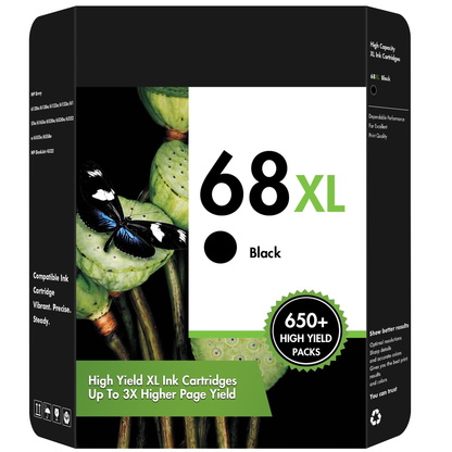 68XL Ink Cartridges Compatible for HP Ink 68 68e 68XL for 6152e 6155e 6552e 6555e 6558e Printer