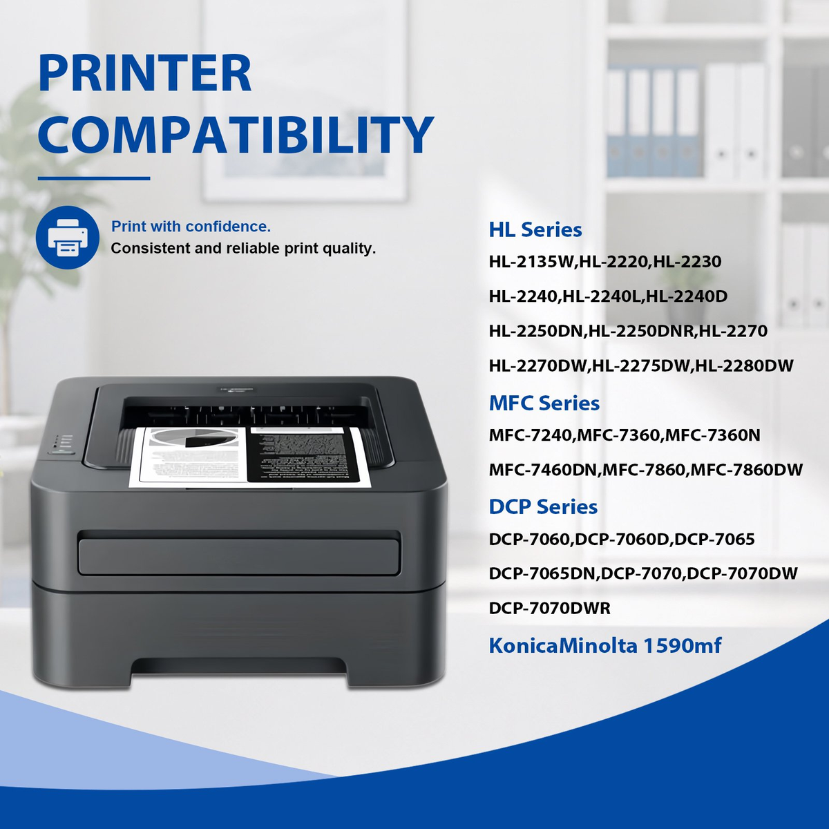 TN450 Toner Cartridge Compatible for Brother TN-450 TN420 HL-2270DW HL-2280DW MFC-7360N MFC-7860DW DCP-7065DN HL-2240 Printer (Black, 2-Pack)
