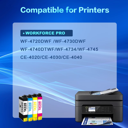 802 XL Ink Cartridge Compatible for Epson ink 802 Ink Cartridge for Epson 802XL Ink Cartridge for Workforce Pro WF-4730 WF-4720 WF-4734 Printer (5 Pack)