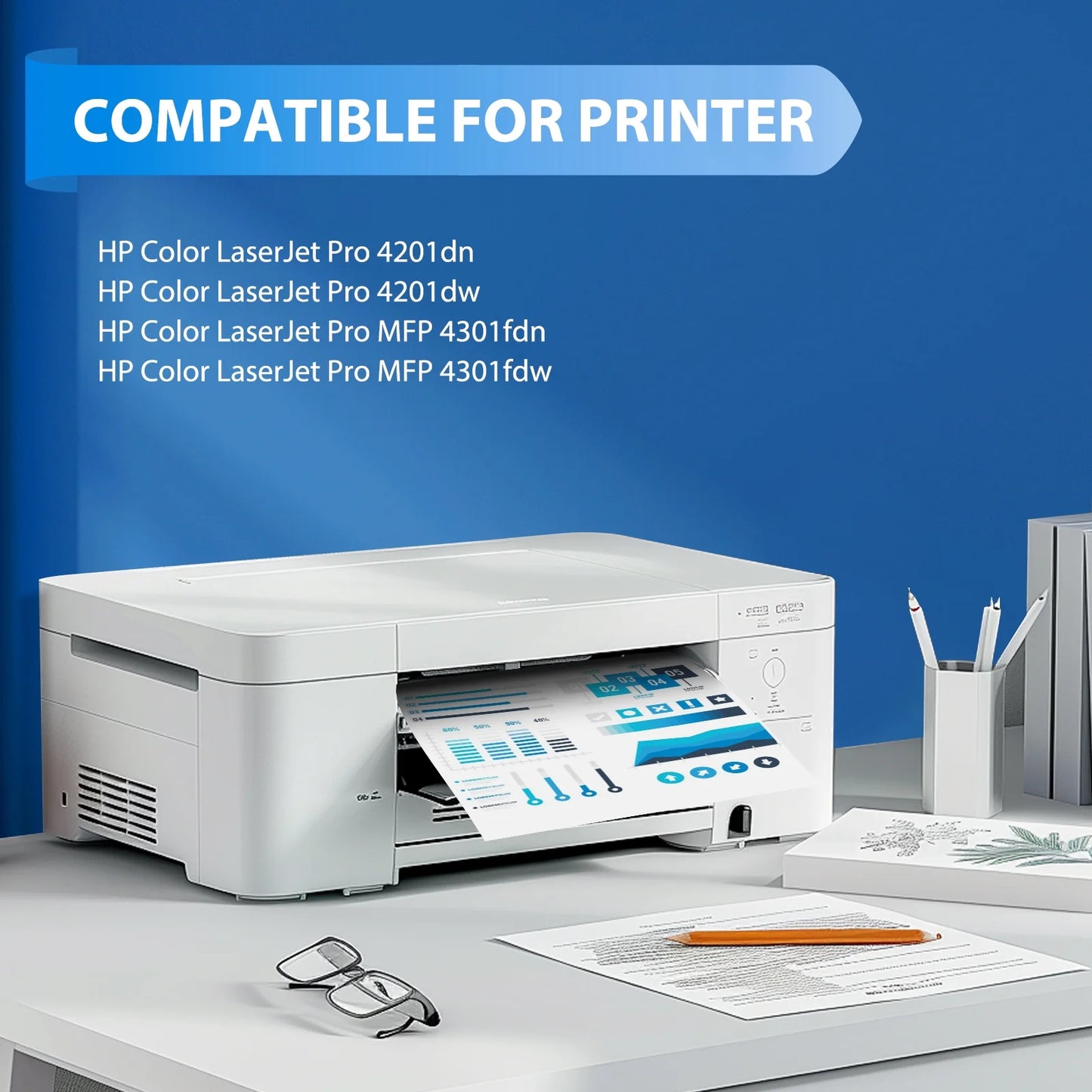 210A Toner Cartridges 4 Pack 210A Laserjet Toner Cartridges 210X Work with Color Laser Pro MFP 4301fdw 4301fdn Pro 4201dw 4201dn, 210 Toner Cartridges
