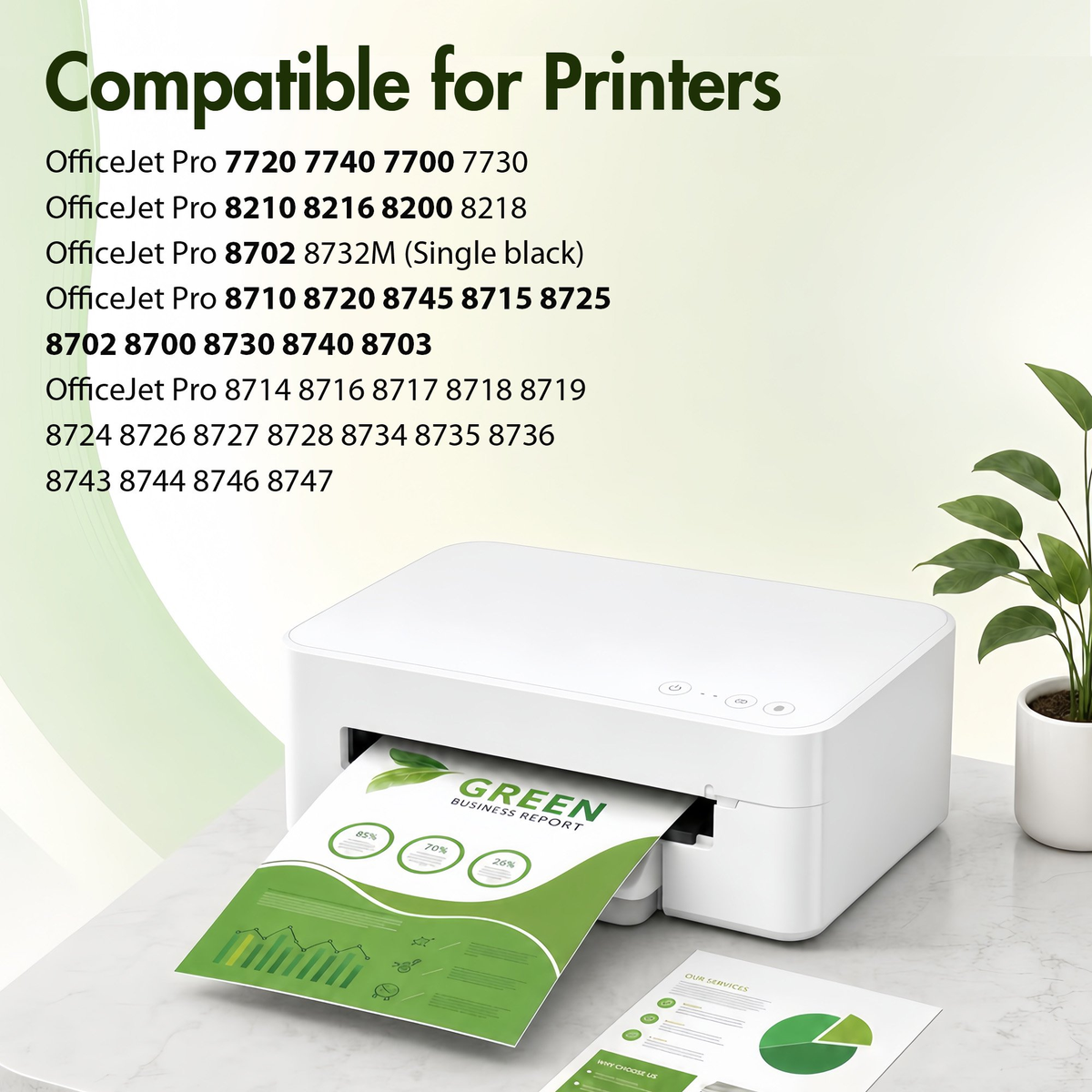 952XL Ink Cartridges Compatible for HP 952XL Ink Cartridges Combo Officejet 8710 8720 7740 8745 8715 8210 8730 8740 8703 7720 Printer 952 Ink Pack of 4