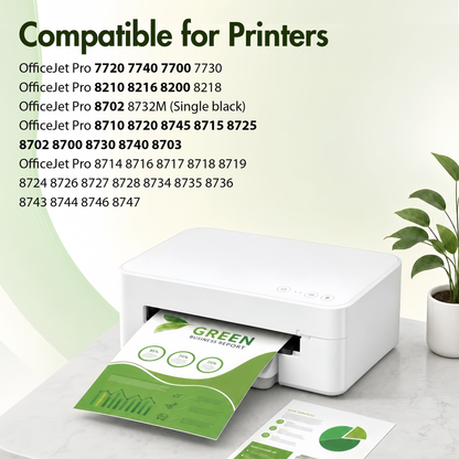 952XL Ink Cartridges Compatible for HP 952XL Ink Cartridges Combo Officejet 8710 8720 7740 8745 8715 8210 8730 8740 8703 7720 Printer 952 Ink Pack of 4