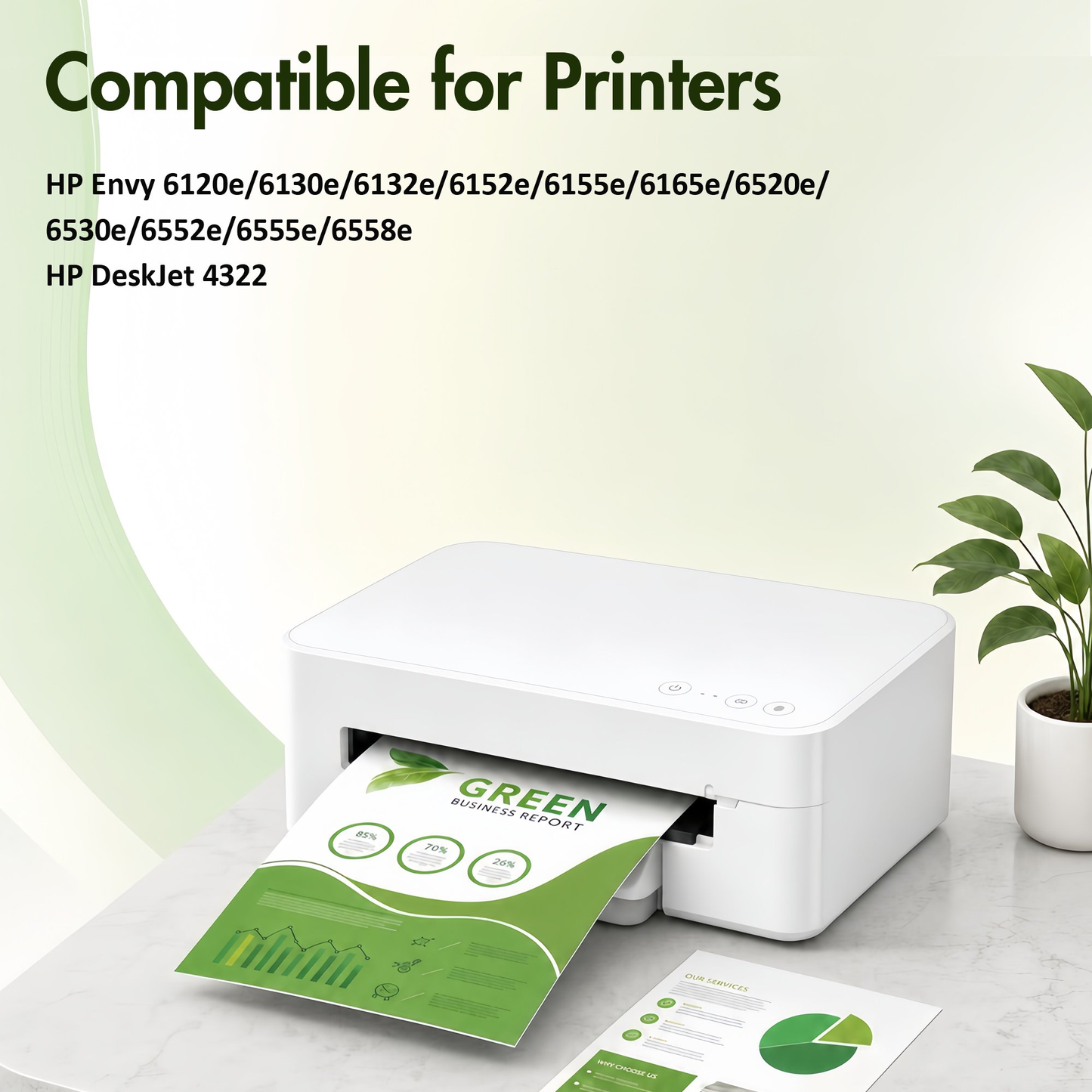 68 68XL Ink Cartridges Compatible for Printer Ink HP 68 Ink 68 Tri-Color for Envy 6152e 6155e 6552e 6555e 6558e Printer (2 Pack)