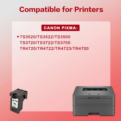 275XL Ink Cartridges for Canon Ink 275 and 276 for Pixma TS3522 TS3520 TS3500 TR4722 TR4720 TR4700 (Tri-Color)