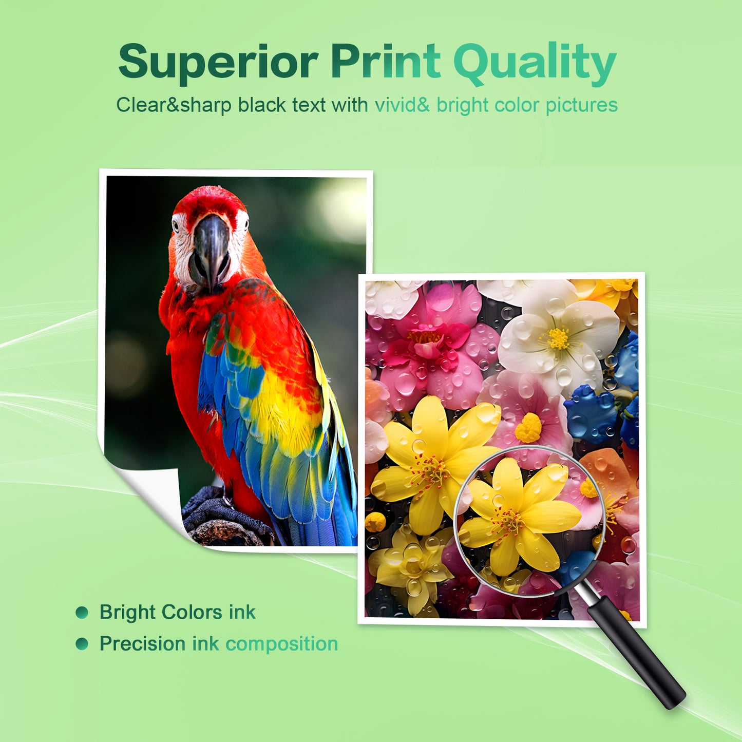 64XL Ink Cartridges Compatible for HP 64 64XL Black and Color for Envy Photo 7855 7858 7155 7120 7800 6255 6252 7158 7164 Printer (1 Pack Black, 1 Pack Tri-color)