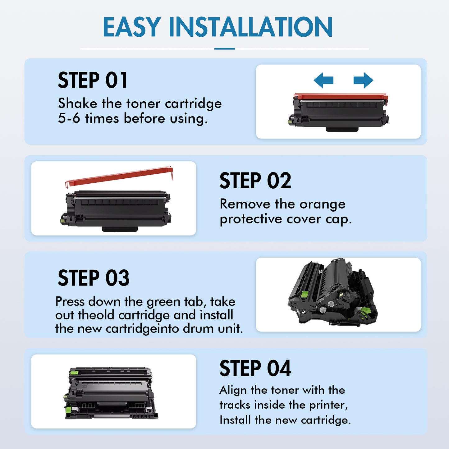 TN830 XL High Yield Toner Cartridge Black Compatible for Brother TN830XL TN830 TN 830XL HL-L2460DW HL-L2405W DCP-L2640DW MFC-L2820DW HL-L2400D L2405W L2480DW MFC-L2820DWXL Printer Ink 2-Pack
