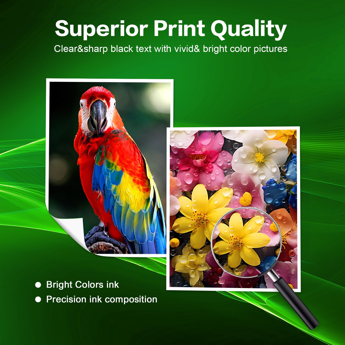 64XL Ink Cartridge Combo Pack Compatible for HP 64 64XL Black and Color Ink Cartridges for HP Envy Photo 7855 7858 7155 7120 7800 6255 6252 7158 7164 Printer £¨2 x Black 1 Tri?Color£©