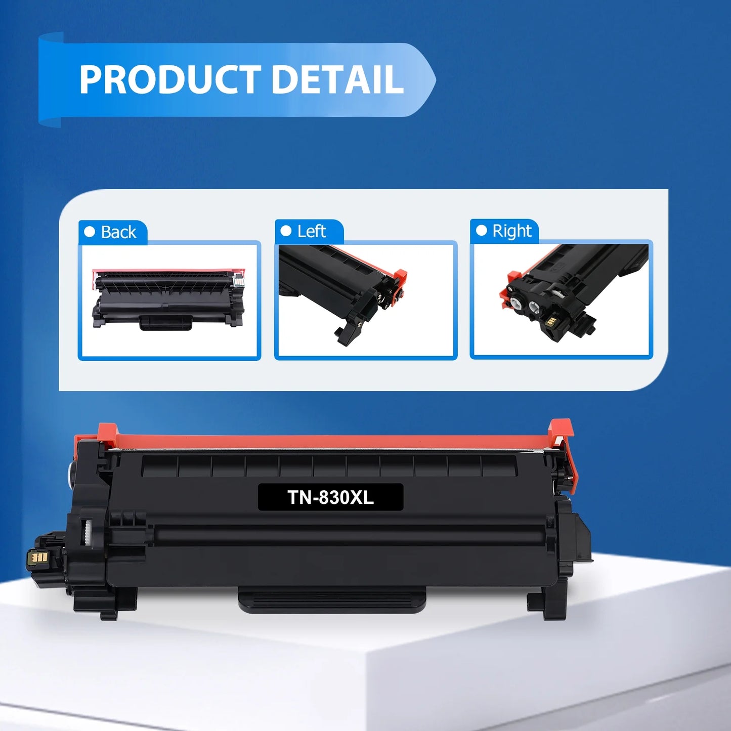 TN830XL Toner Cartridge Compatible for Brother TN830XL TN-830 TN830 Black Toner Cartridge for HL-L2460DW HL-L2405W HL-L2400D HL-L2465DW HL-L2480DW DCP-L2640DW MFC-L2820DW Printer (1-Pack)