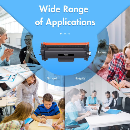 TN830 Toner Cartridges TN 830XL 2 Pack Compatible for Brother HL-L2460DW HL-L2465DW DCP-L2640DW TN-830 TN830XL with Chip use for MFC-L2820DW Laser Printers (Black,high Yield)