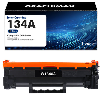 134A W1340A Toner Cartridge (with Chip) Compatible for 134A W1340A 134X W1340X Toner for LaserJet M209dw MFP M234dw M234sdn M234sdw Printer Ink (Black, 1-Pack)