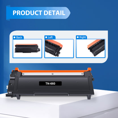 TN660 TN-660 Toner Cartridge Compatible for Brother TN660 TN 660 TN-630 TN630 for Brother HL-L2340DW MFC-L2700DW DCP-L2540DW HL-L2300D HL-L2380DW HL-L2320D MFC-L2740DW Printer (4-Pack,Black)